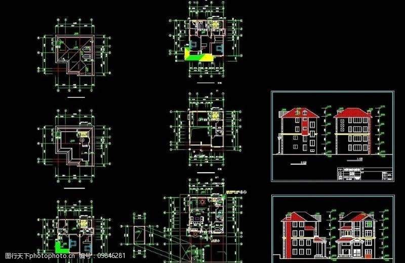 别墅平面方案某别墅建筑方案图片