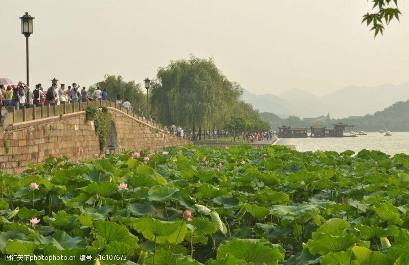 杭州西湖上断桥图片