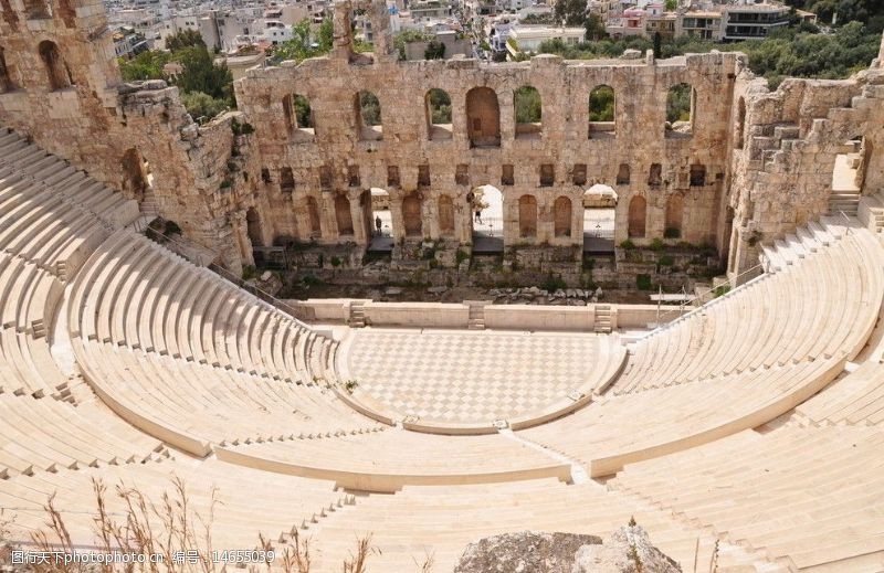 历史悠久古希腊歌剧院遗址图片