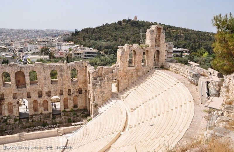 历史悠久古希腊歌剧院遗址图片