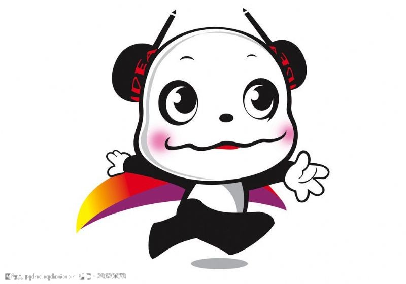 卡通熊猫动漫卡通人物乐乐中国大熊猫