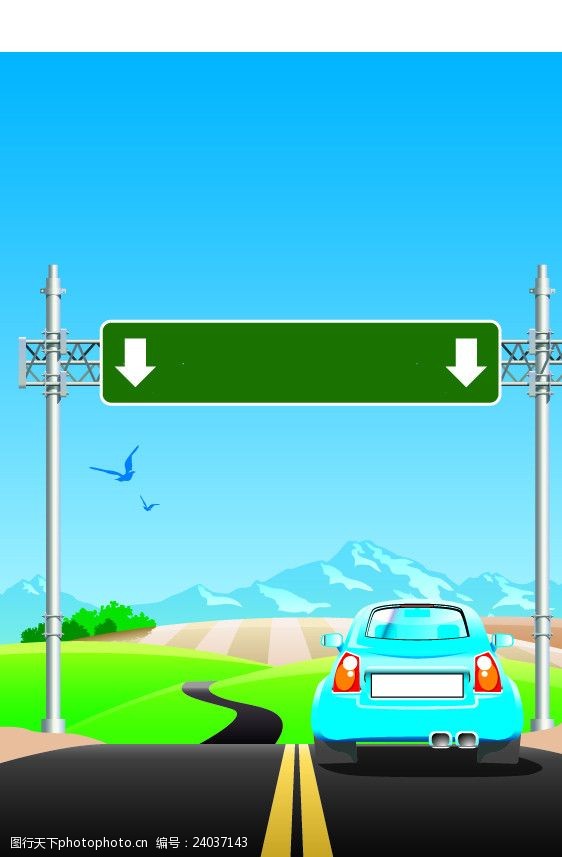 高速广告牌公路标示路牌