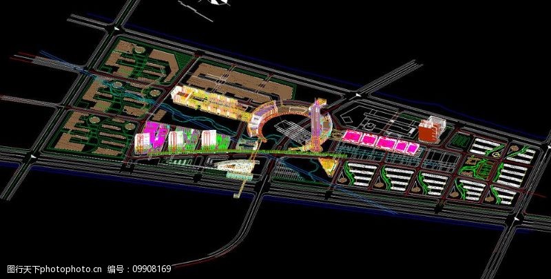 仙林大学城建筑区3D模型图图片