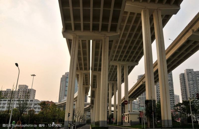 高楼林立上海立交桥图片