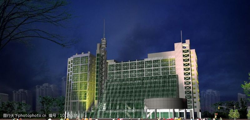 室外模型商业医院政府建筑景观图图片