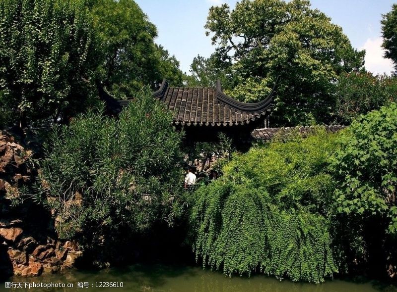 楼阁江苏苏州园林狮子林藕园图片