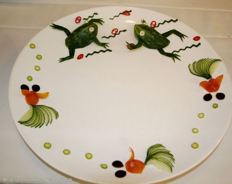 青蛙艺术雕盘图片