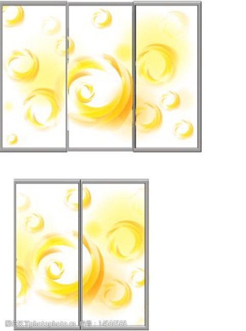 玻璃图案黄花纹图片