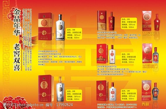 老广州泸州老窖喜酒宣传单图片