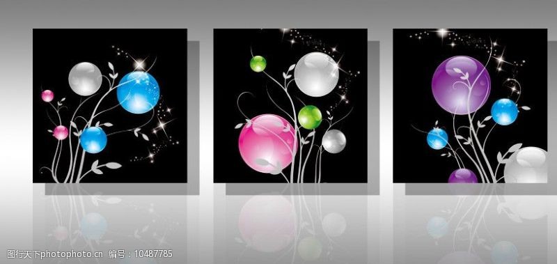 水晶球抽象装饰画图片