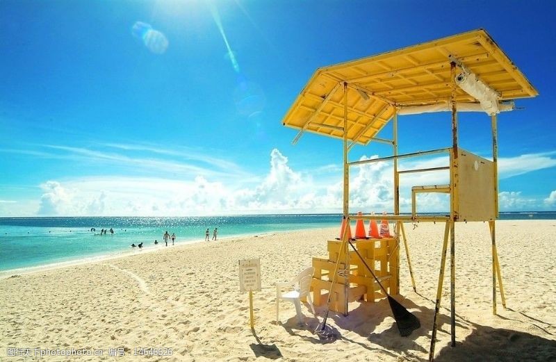 金色沙滩塞班岛风光碧海金沙图片