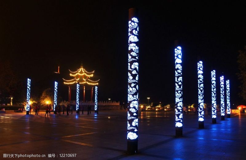 宜昌市场广场夜景图片