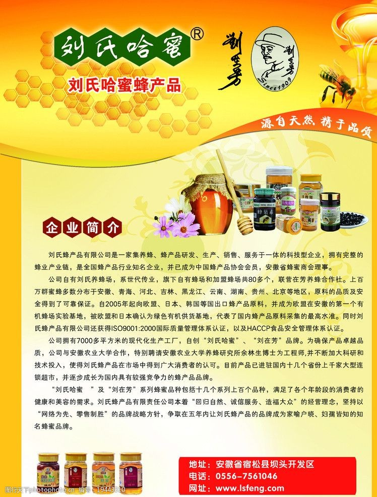 蜂蜜产品蜂蜜宣传海报单页图片