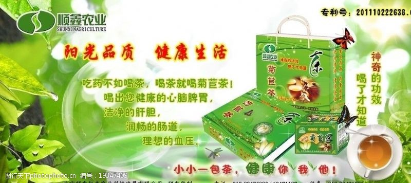 茶农菊苣茶广告图片